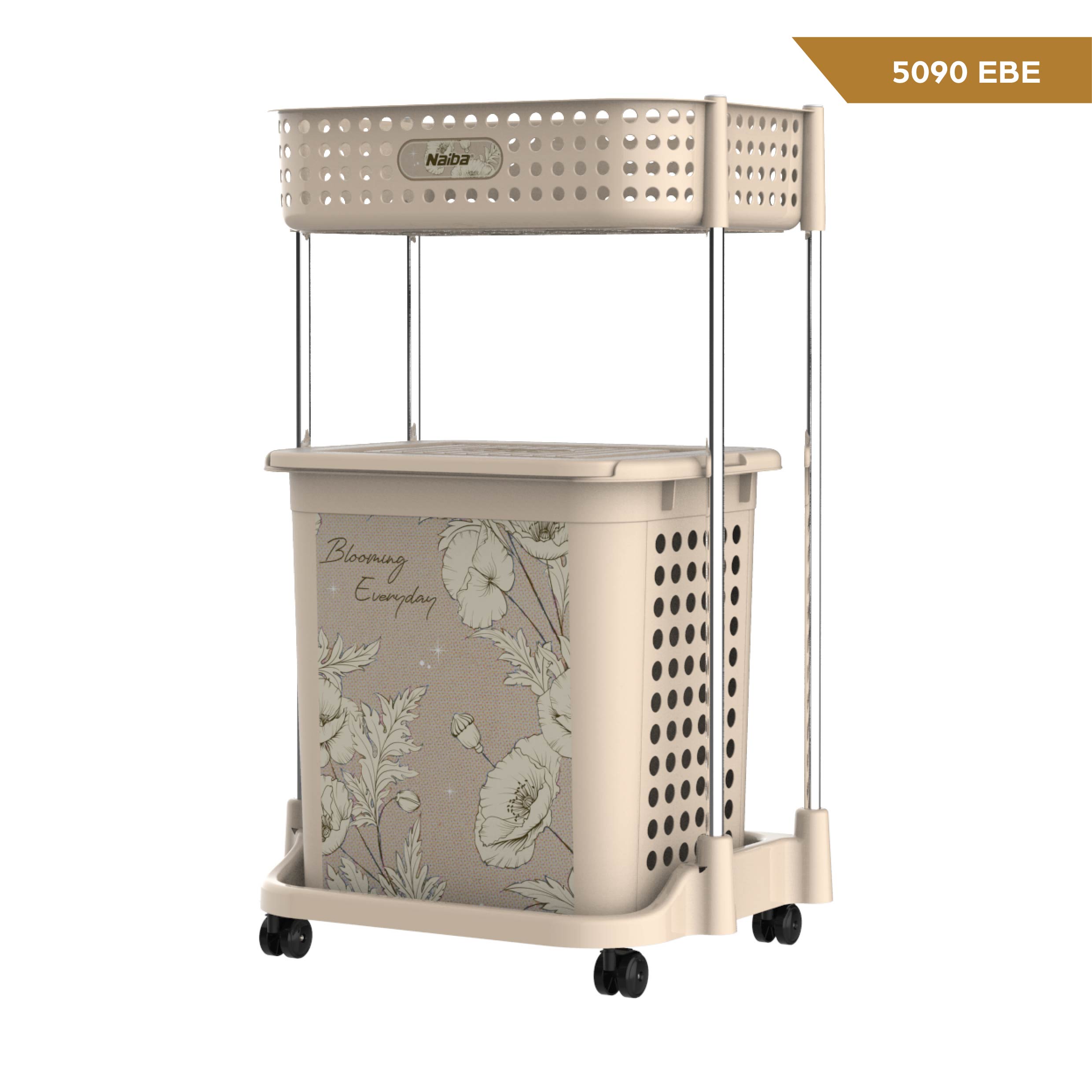 Laundry Basket Rack Emerald Cream 1 Susun